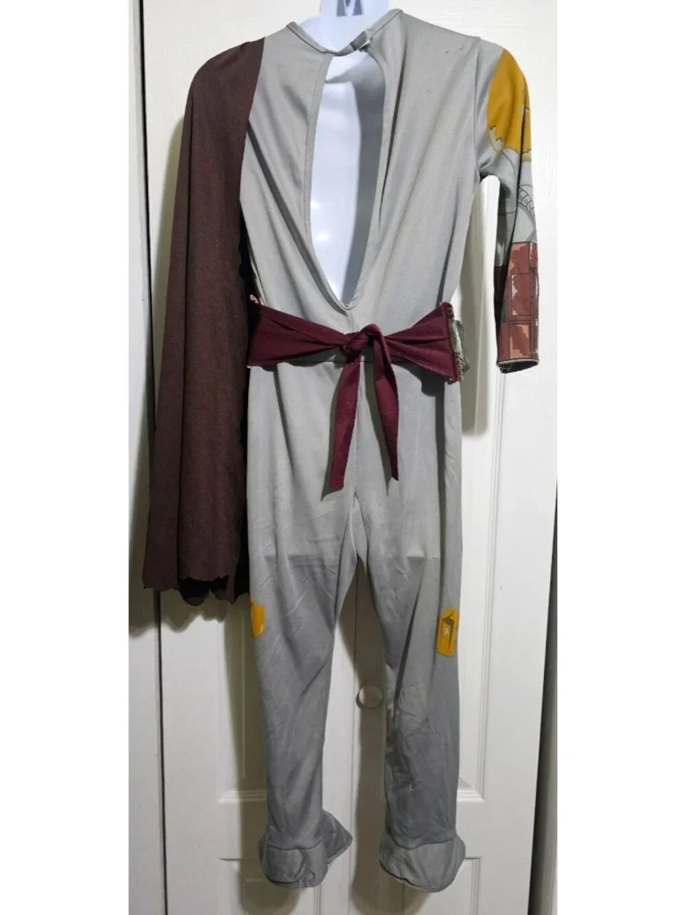 Bobbo Fett Costume Boys 7-8 Star Wars Bounty Hunter Electronic Talking Mask Kids - Picture 5 of 12